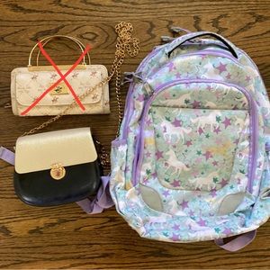 Girls Unicorn Backpack/Purse Lot Beverly Hills Polo Purse/Wallet